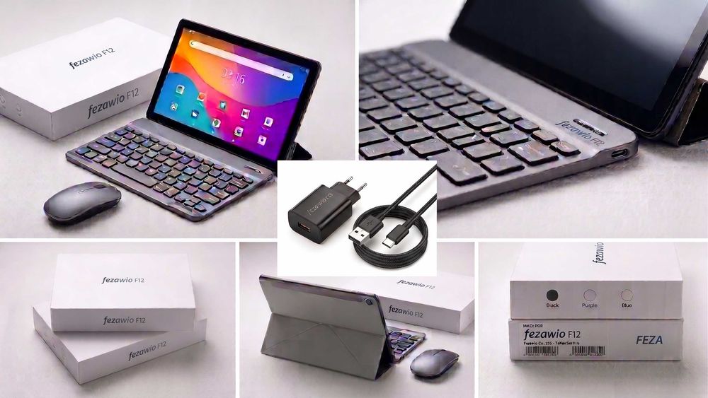 TABLET FEZAWIO F12 10.1" 8+22GB / 128GB na dane, Kolory: Niebieski albo Czarny
