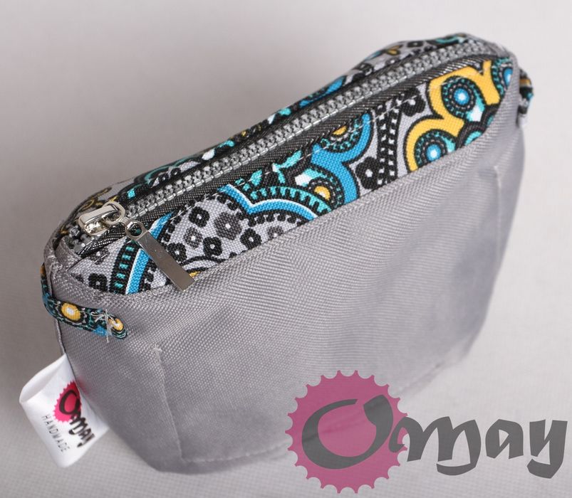 Szary organizer do OBAG POCKET orient niebieski 1 kieszeń wkład OMAY