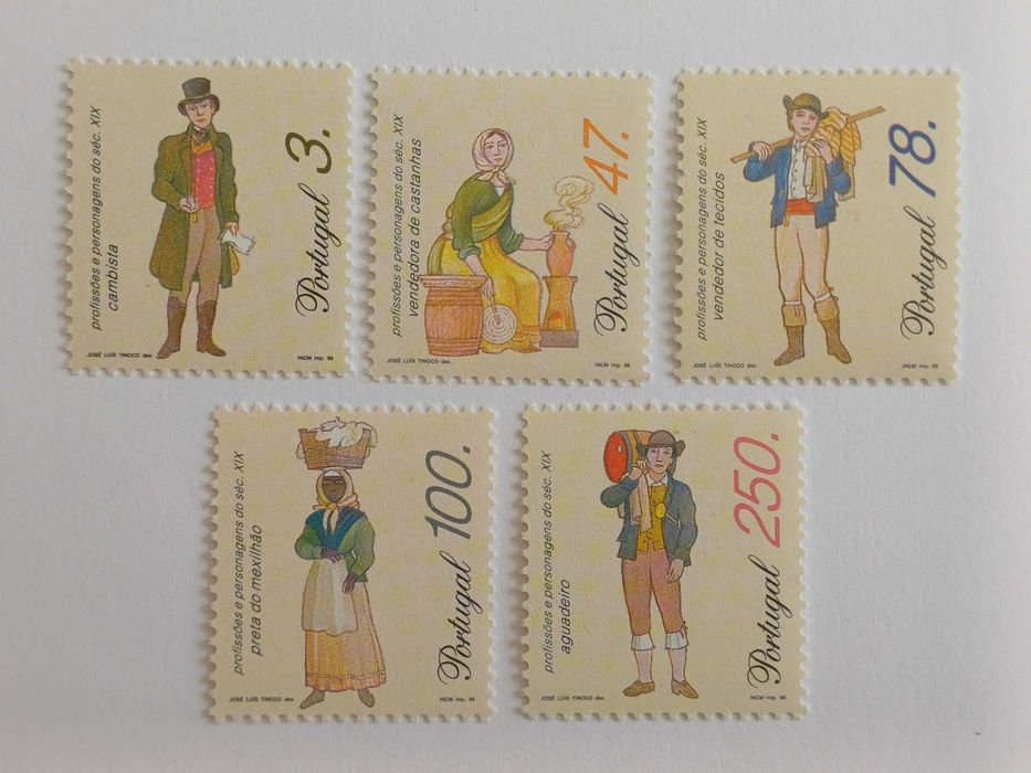 Filatelia - Portugal - Aves de Portugal, 2000 Tira de 3 selos de 0,26€