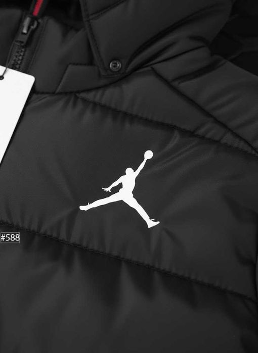 Куртка JORDAN Mini Logo , Черный Пуховик Джордан Найк