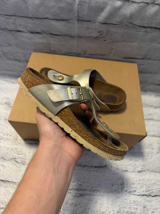 Klapki Birkenstock Gizeh Metalic Gold Japonki EU 36