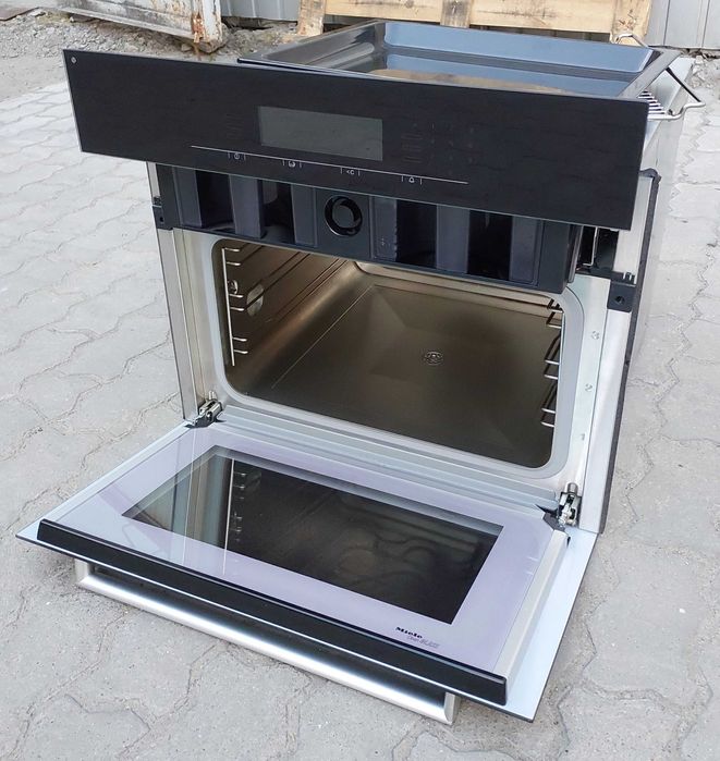 Вбудована духовка пароварка 2в1 Міле Miele DGC 5080 XL чорна термощуп