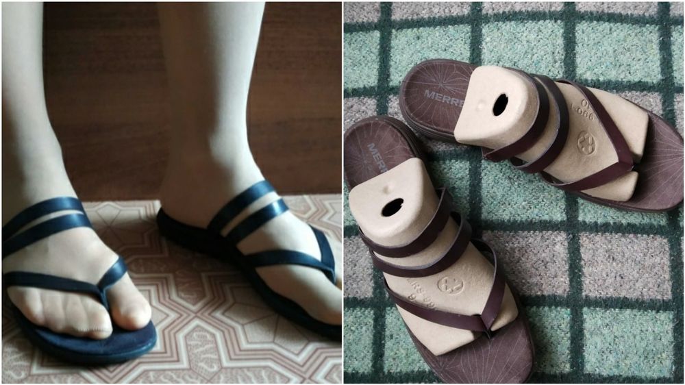 Шкіряні шльопанці/в'єтнамки merrell