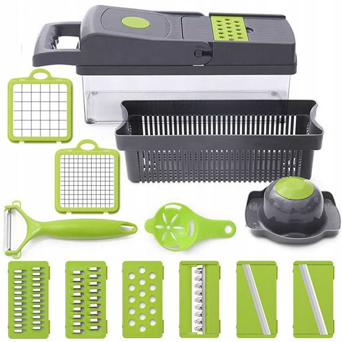 Szatkownica ręczna do warzyw krajalnica tarka 14w1