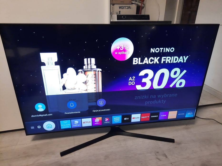 telewizor 3 letni SAMSUNG 55 cali 4K UHD smart WiFi Bezramkowy