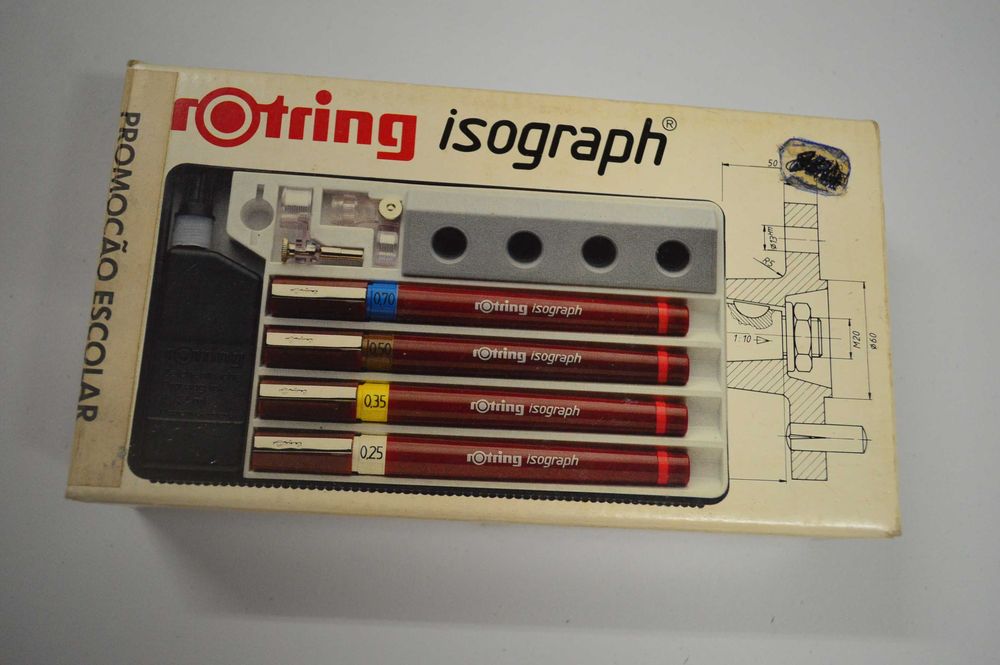 Conjunto Antigo Canetas Tinta China Rotring