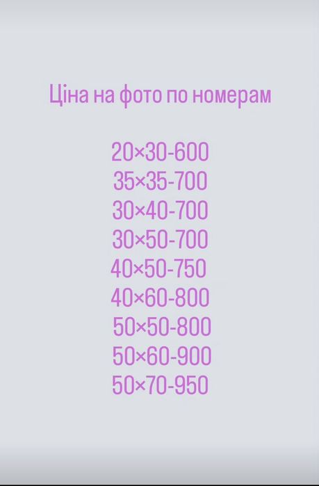 Фото по номерам, картина по номерам по вашому  фот