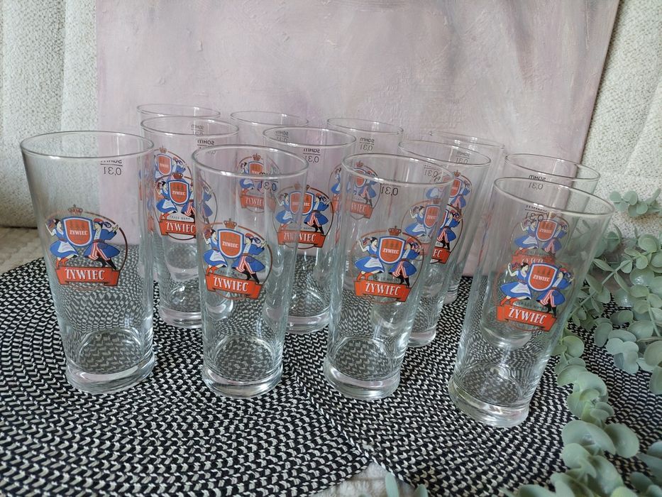 Zestaw 12 pokali szklanek do piwa Żywiec nowe