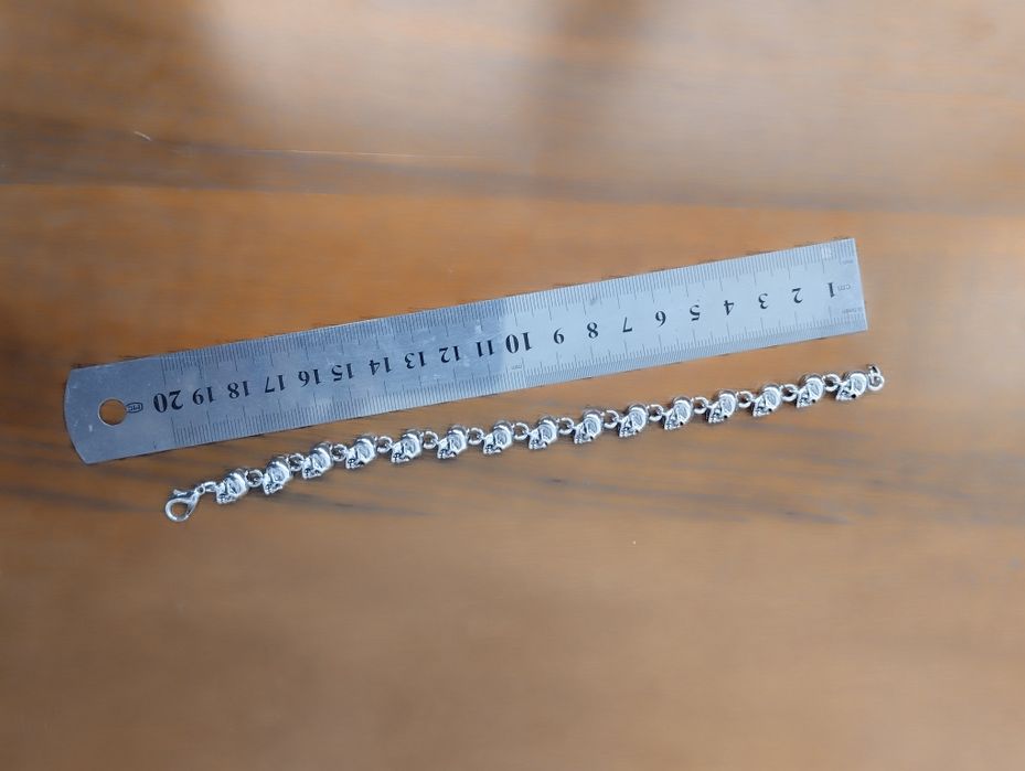 Браслет из черепов байкерские рокерские