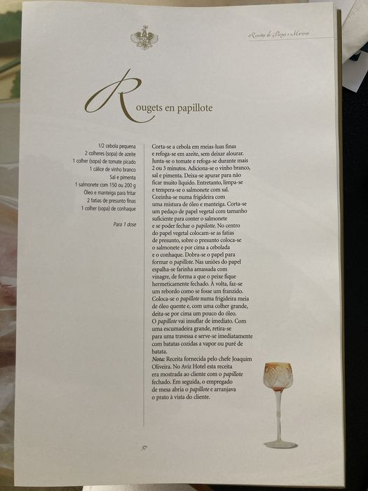 Os segredos do AVIZ HOTEL, receitas
