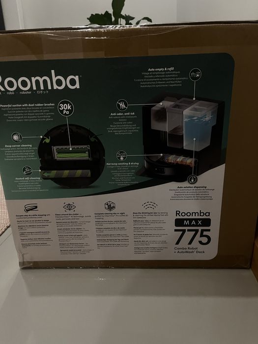 Roomba Max 775 Combo + AutoWash Dock — NOVO/SELADO