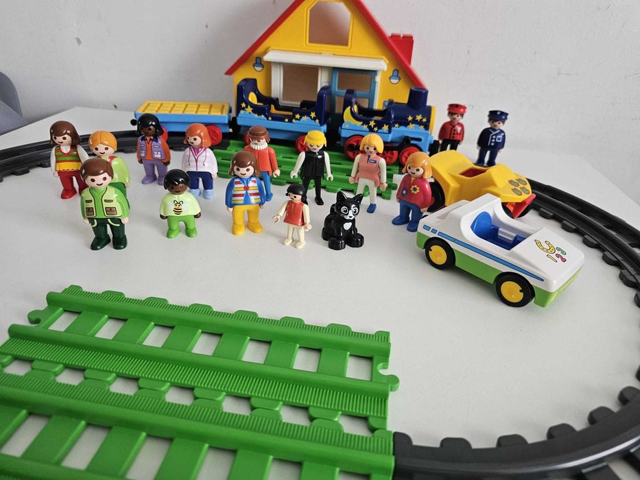 Playmobil - Dworzec Kolejka Pociąg zestaw figurki