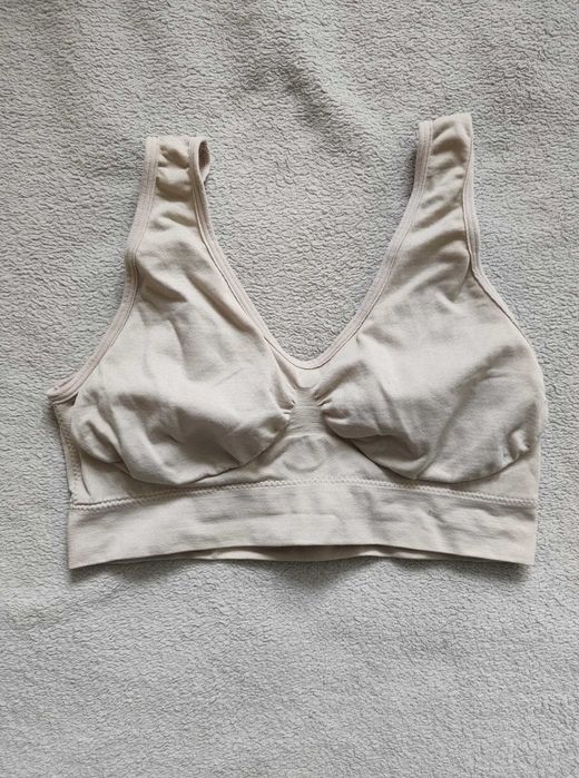 Stanik sportowy M kremowy