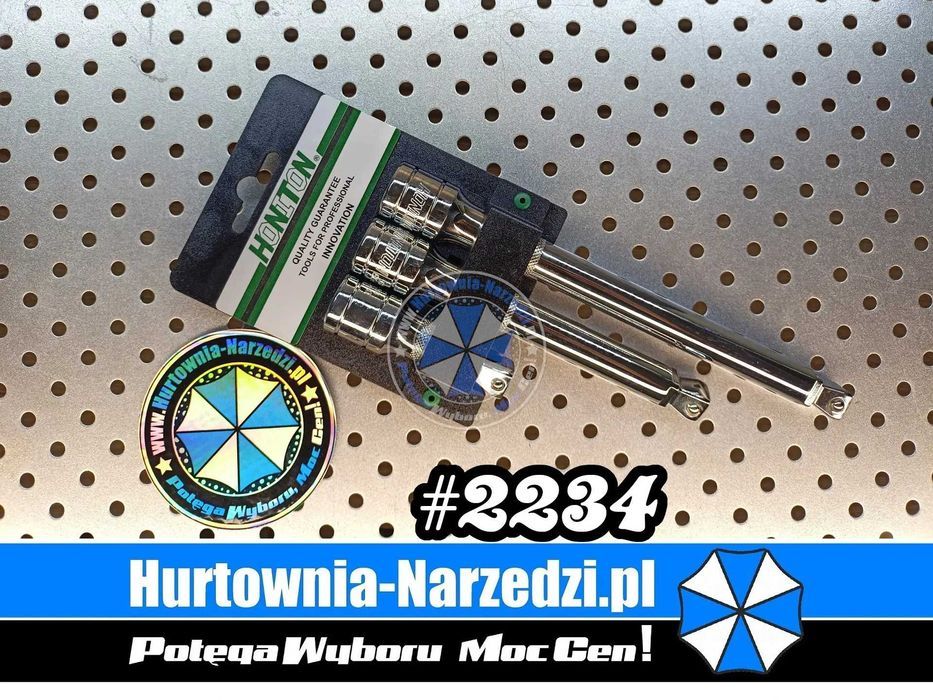 Zestaw przedłużek uchylnych 75 / 150 / 200mm 1/2" przedłużki uchylne