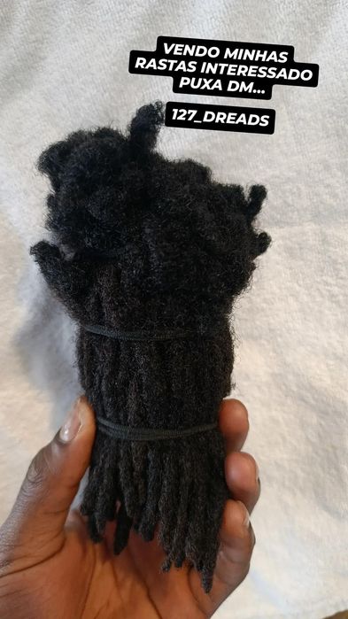 127 rastas 6cm cabelo próprio
