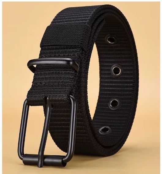 pasek do spodni męski materiałowy, czarny , nowy długość 114cm