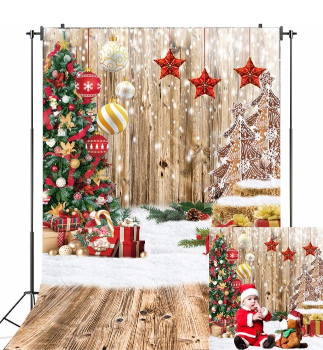 Tło bożonarodzeniowe brokatowa dekoracja