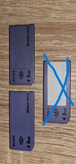 Pamięci foto - Memory Stick 8 mb. -używane - sprawne