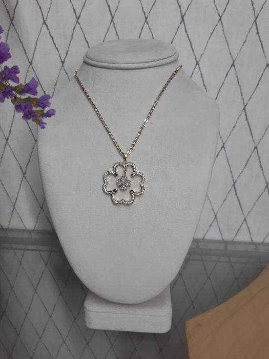 Colar em aço inoxidável trevo de quatro folhas