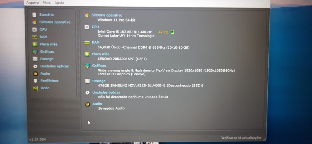 Portátil / Labtop Lenovo E14 Gen2 10ªG| 14,1"-IPS | i5-10210u | 16G-DDr4 | NVMe512G |M| W11