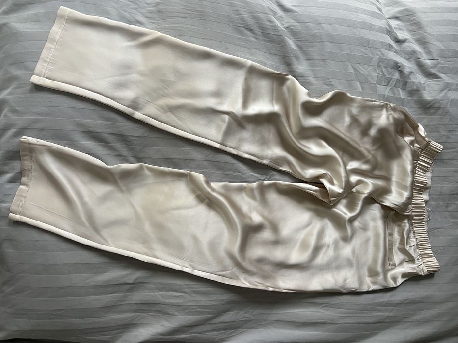 Spodnie 100% jedwab morwowy / 100% silk – luksusowe beżowe (beige)