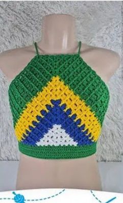Cropped em crochê