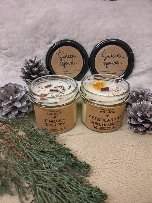 Świece sojowe zapachowe,handmade,na prezent, upominek, podziękowanie, święta,relaks