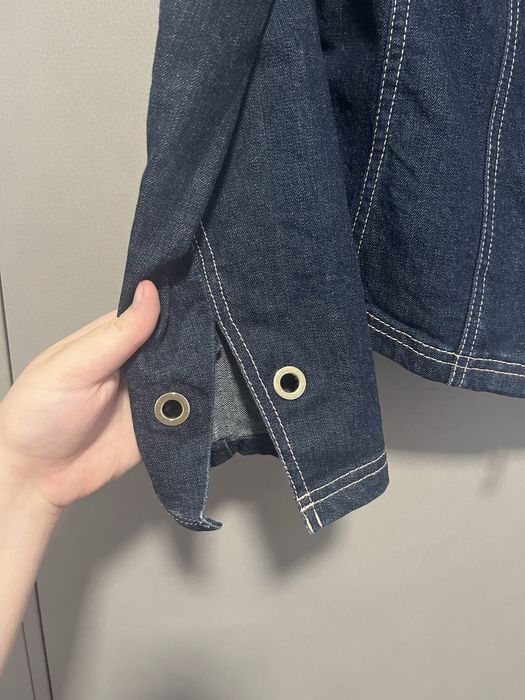 Оригінальний джинсовий жакет ESCADA на замку темно синій індіго