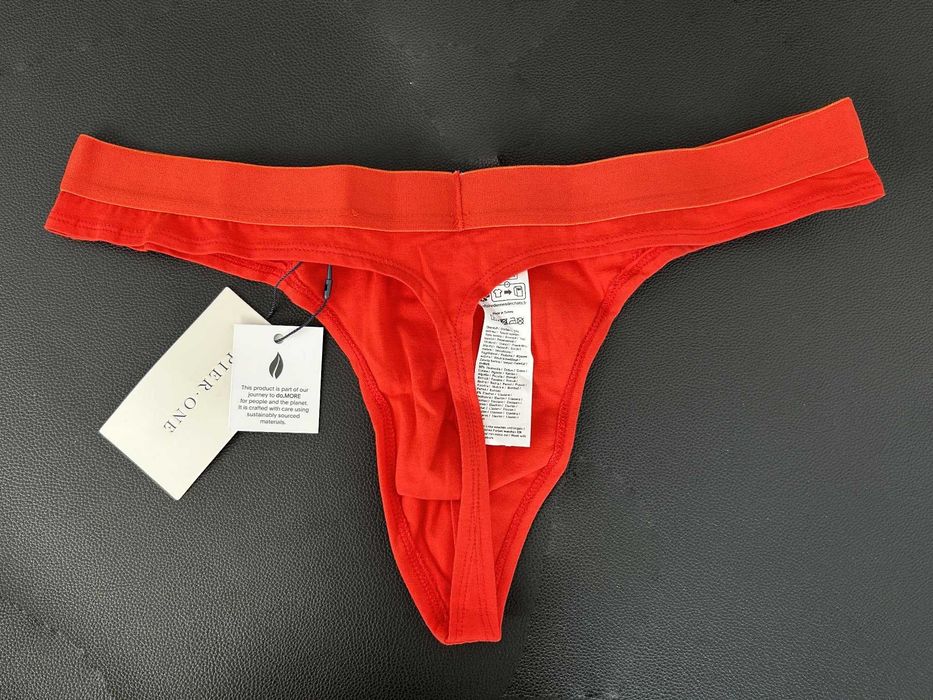 3 sztuki Stringi męskie nowe XL czerwone czarne szare WYSYŁKA Pier One