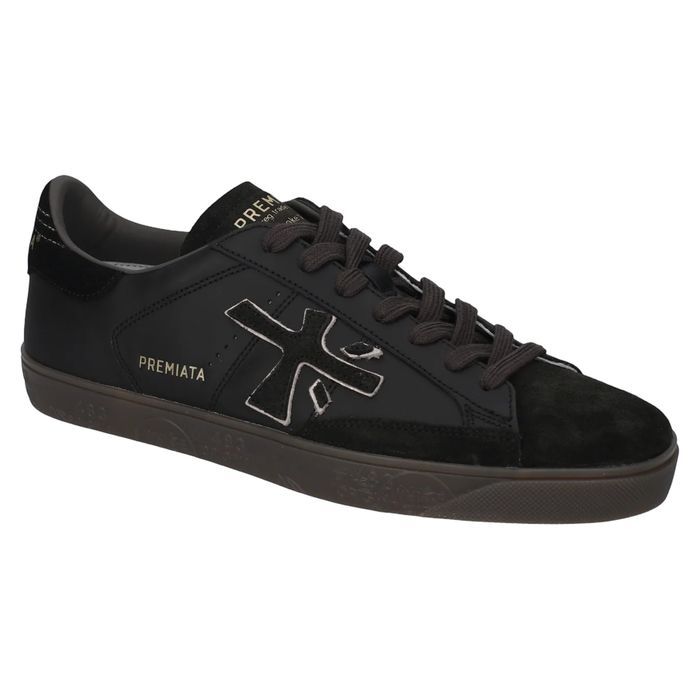 Sneakersy męskie Premiata Steven 8484 - skórzane - czarne, 41