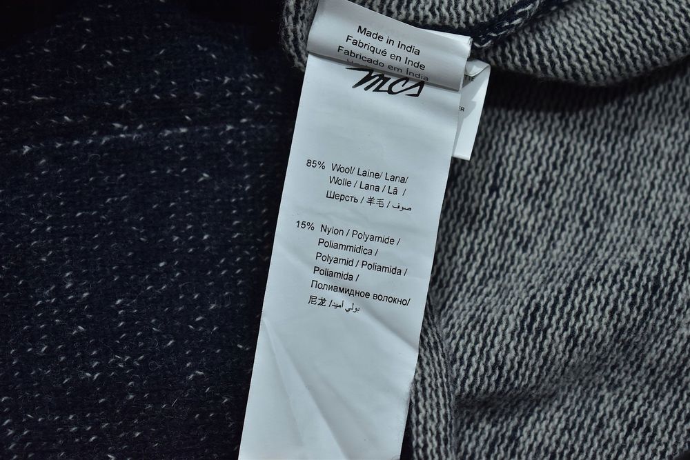 Mcs Granatowy Wełniany Sweter Męski Crewneck Xxl