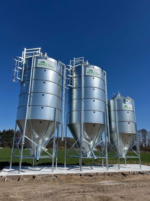 Silos Zbożowy Paszowy Lejowy 3/5/6/8/9/12/15/18/20/25/30/36/40T Silosy nie Bin Dostawa HDS Polski Producent PL