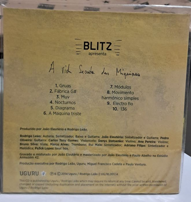 Rodrigo Leão - A vida secreta das máquinas- CD