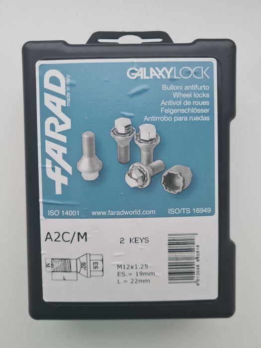 Болти секретки FARAD M12x1.25 підходять для Jeep, Dodge, Chrysler