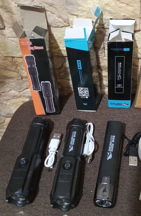 Фонарик лед USB заряд!