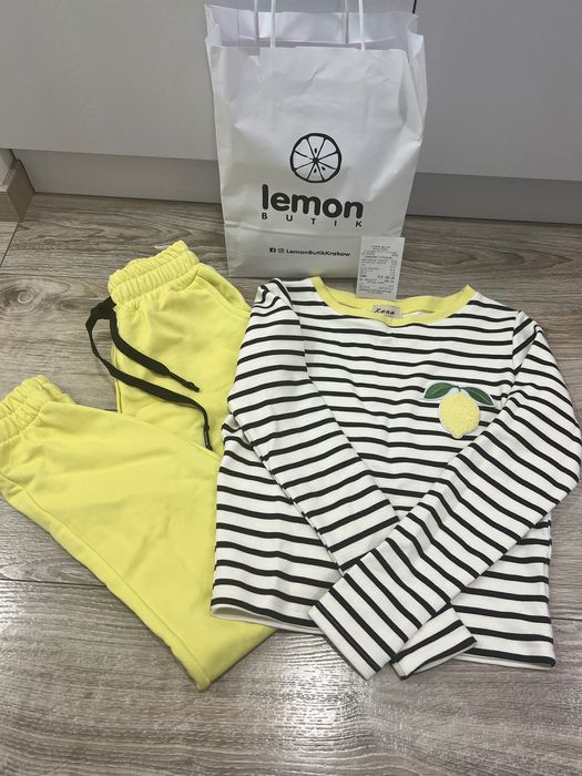 Modny komplet dresowy cytrynowy