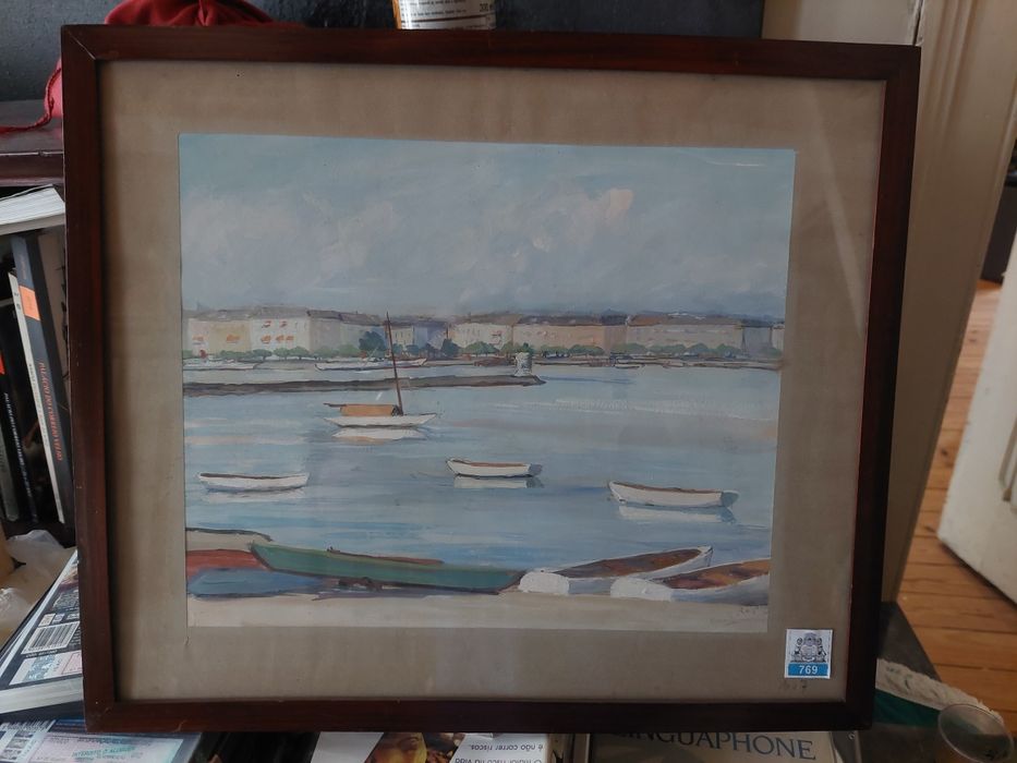 Linda aguarela Lagos? Algarve com moldura