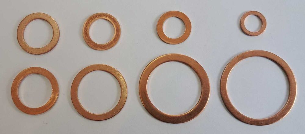 Шайба мідна, із 90-х. Заводська якість. Комплект 100 шт