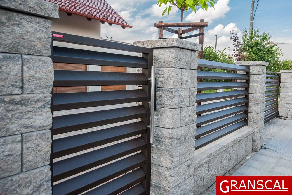 Ogrodzenie aluminiowe nowoczesne brama przesuwna furtka płot Poznań