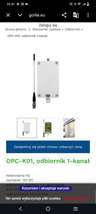 Odbiornik o podwyższonej czułości typ OPC-KO1