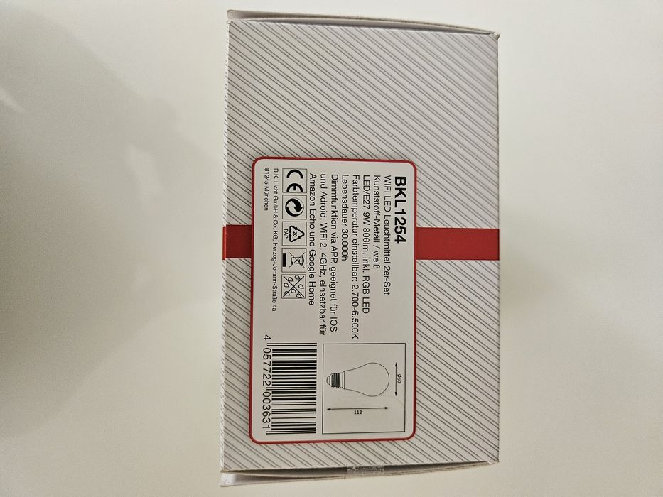 Żarówki LED B.K.Licht BKL1254 E27 9 W 2 szt. W14A5