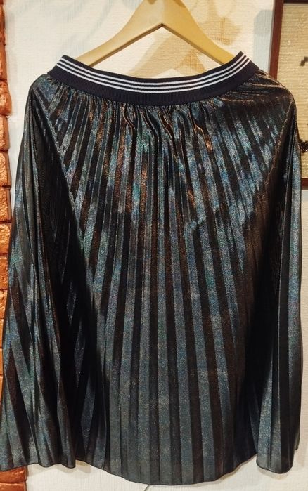 Женская фирменная юбка плиссе с кардиганом  большого размера  р. 50