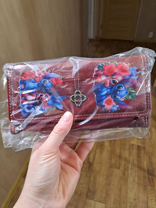 Portfel damaki czerwony