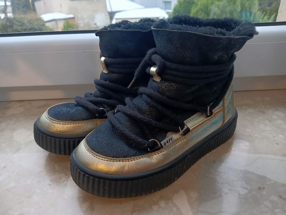 Buty zimowe dla dziewczynki Bartek skóra naturalna 32