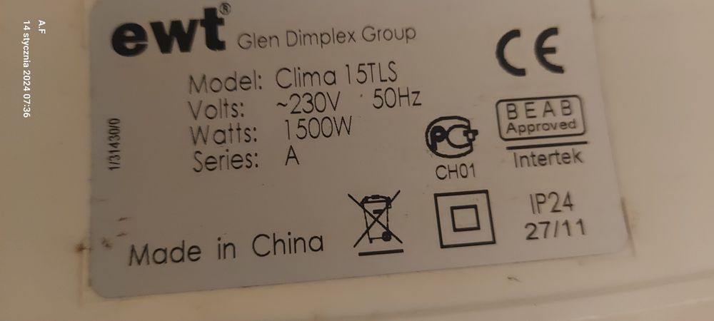 Grzejnik ścienny clima 15tls