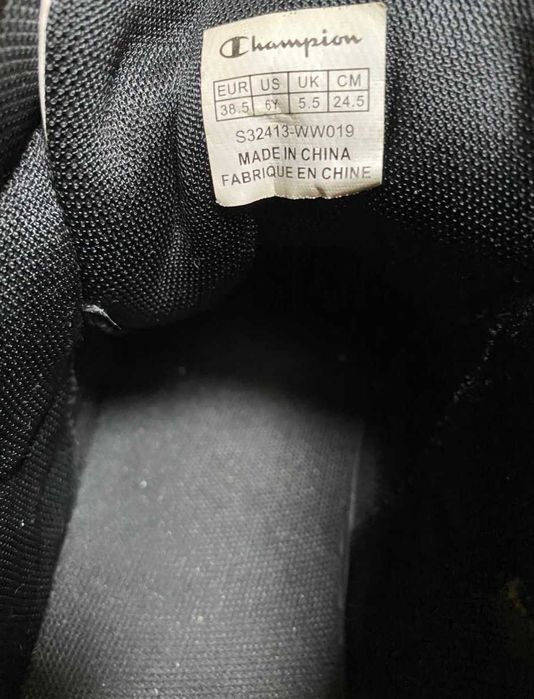 Підліткові кросівки високі кеди для хлопчика Champion 38.5 р