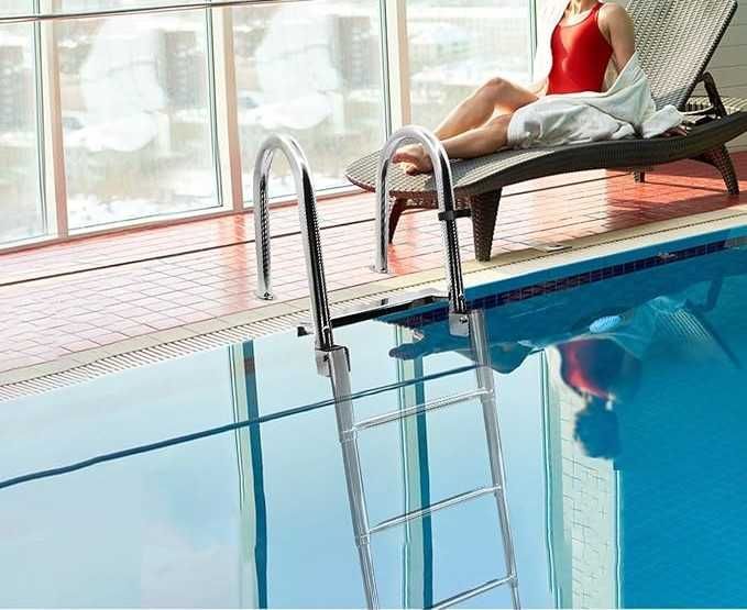 KAOLALI Składana Drabina Teleskopowa do Łodzi Basenu Pomostu 200 kg.