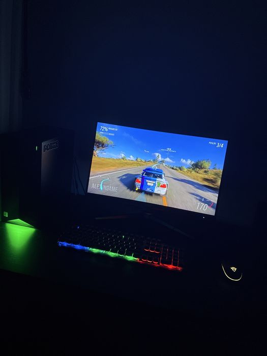 PC Gamer + Monitor  24″ 144Hz + Teclado e Rato GXT – Como Novo