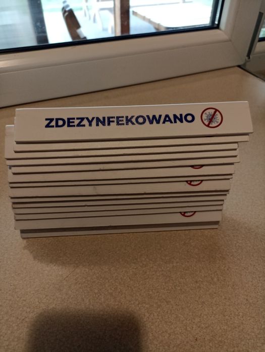 Tabliczki zdezynfekowano