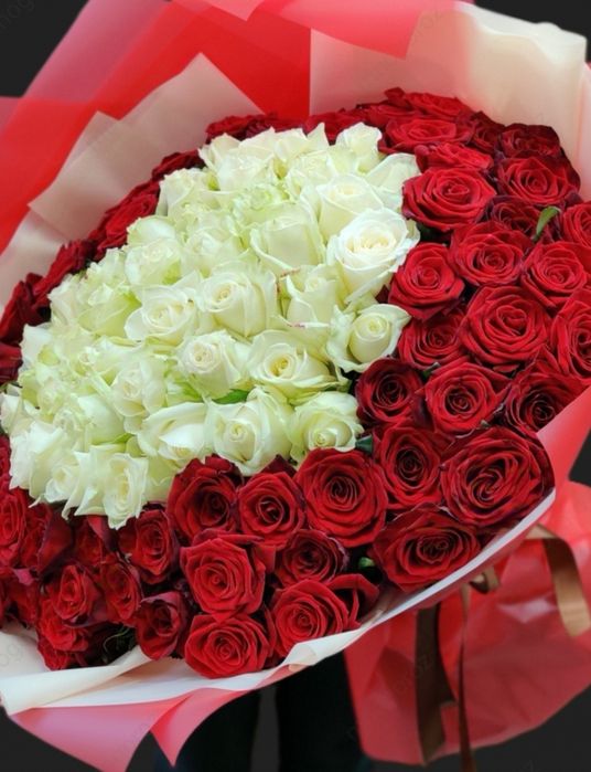 Акция роза и тюльпаны 51,101 букеты